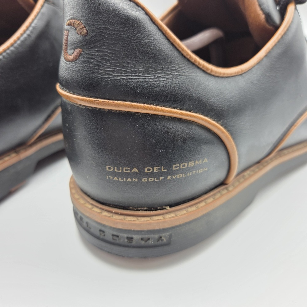 Duca Del Cosma Black Golf Shoes Men's EU 44 US 11 Comfort Non Slip Waterproof - Picture 5 of 14